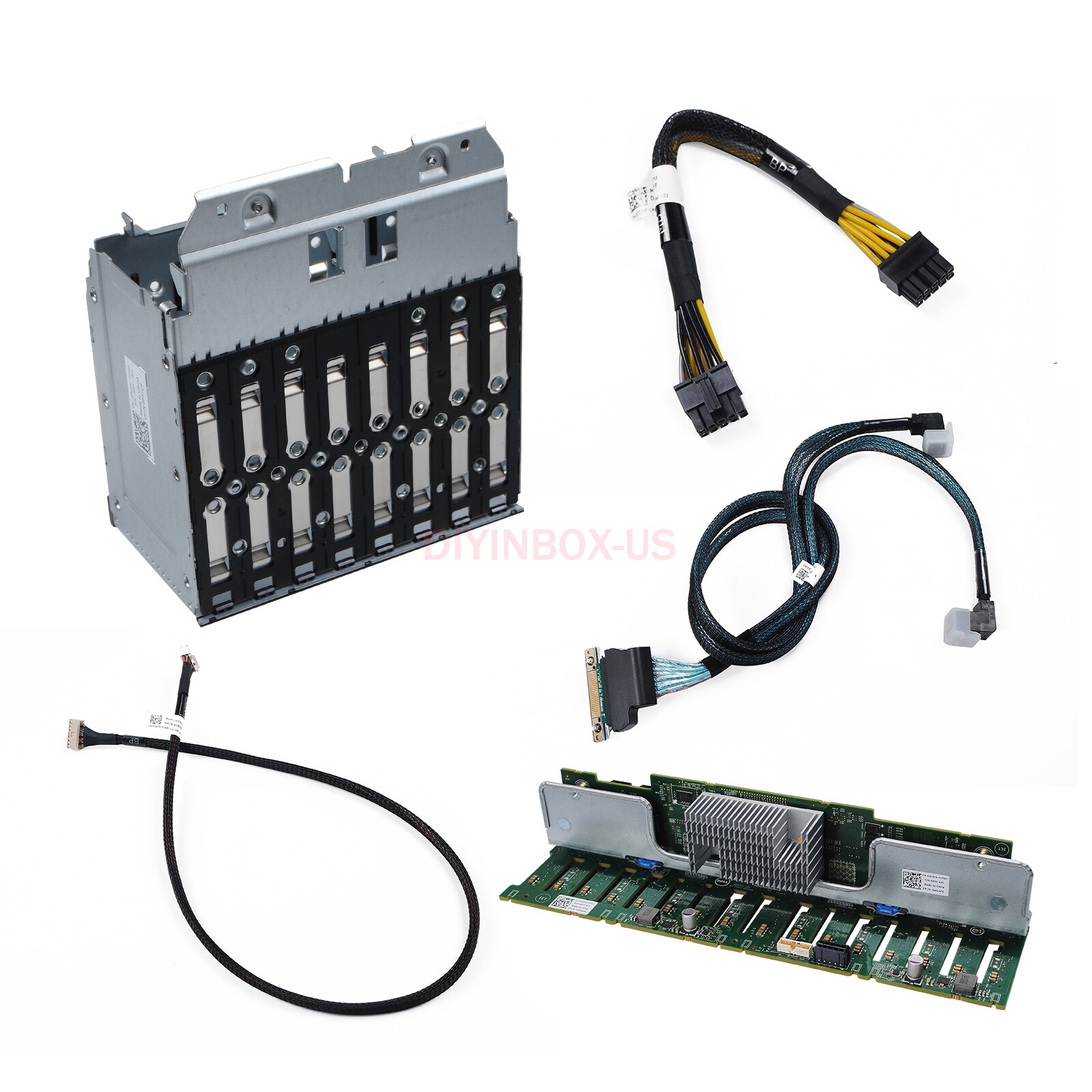 For Dell Poweredge R730 Backplane Cage 16 Bay HDD Upgrade Drive Kit P51CF 8TGM0