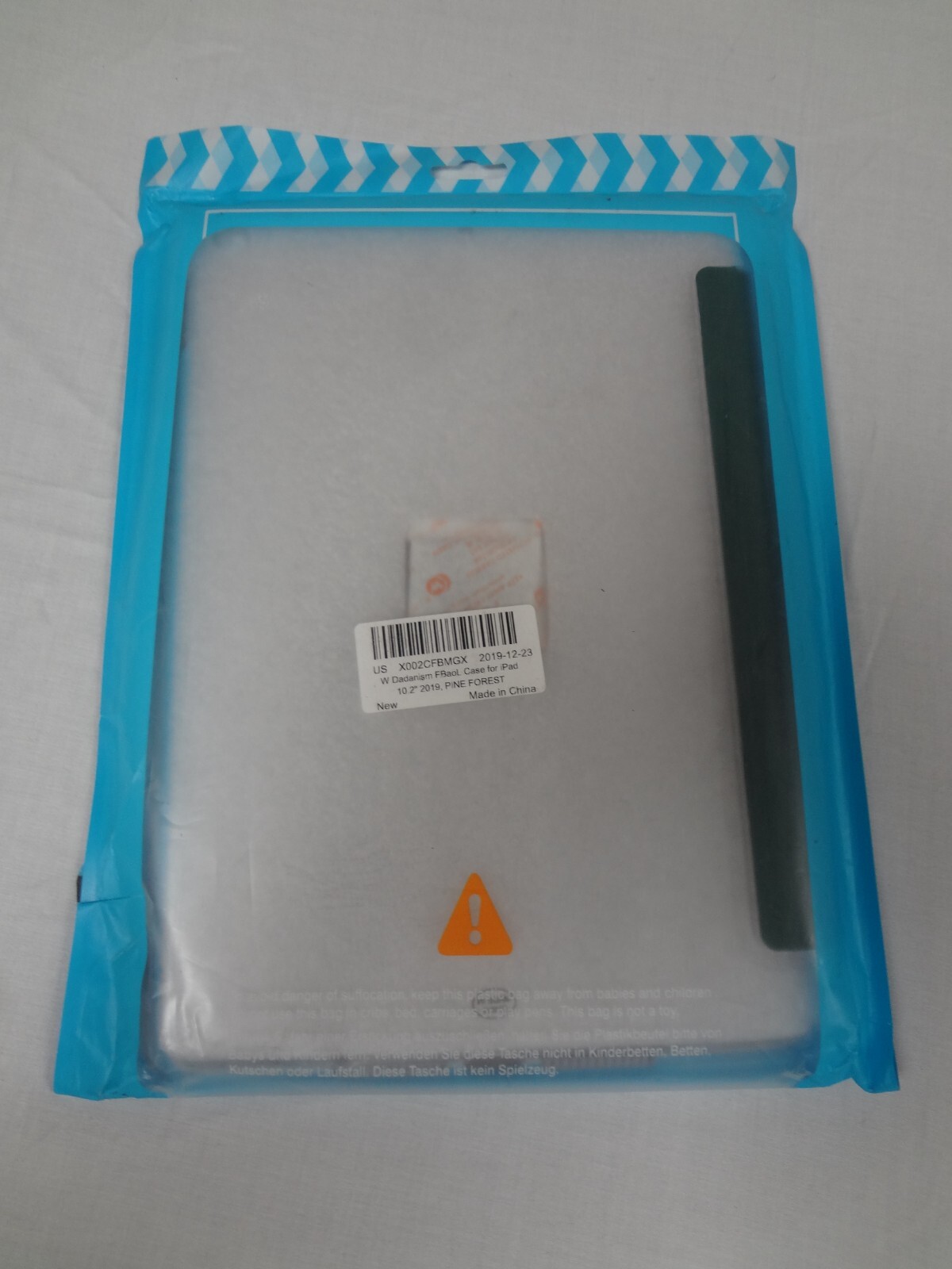 IPAD 10.2" CLEAR GREEN COVER PROTECTIVE CASE FOR TABLET - NEW 