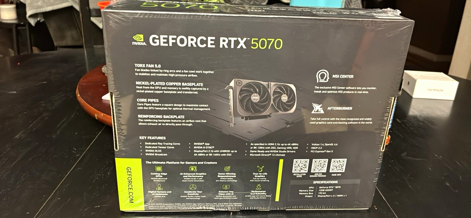 MSI Shadow 2X NVIDIA GeForce RTX 5070 OC Edition 12GB GDDR7 GPU