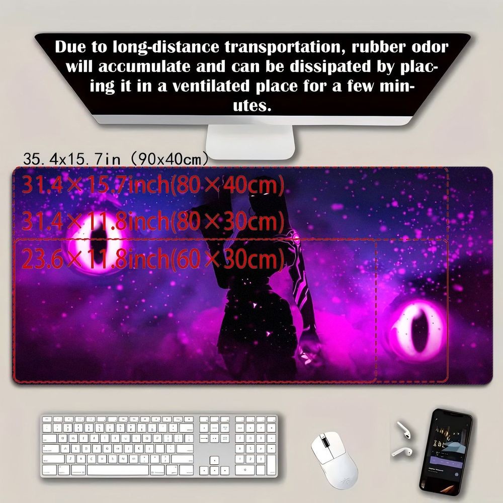 Oversized Gaming Mouse Pad, Thickened Office Full-Desk Keyboard Mat, Non-Slip