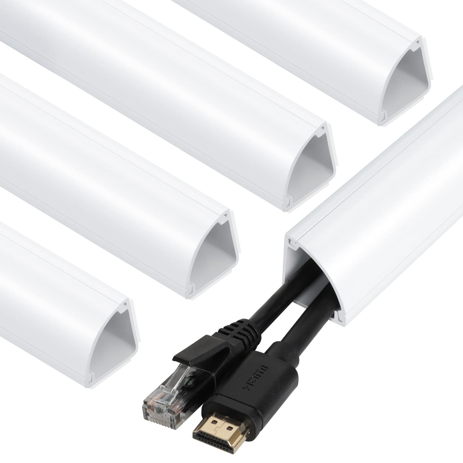 Corner Cable Concealer 85-inch Cord Cover Large Capacity Corner Duct Paintabl...