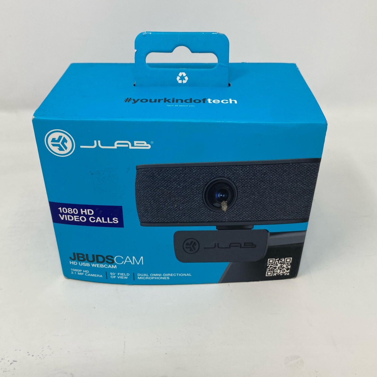 JLAB JBUDS CAM WJBCAMRBLK124, USB Webcam-2k/1080P HD-two Microphones-BLK-NEW
