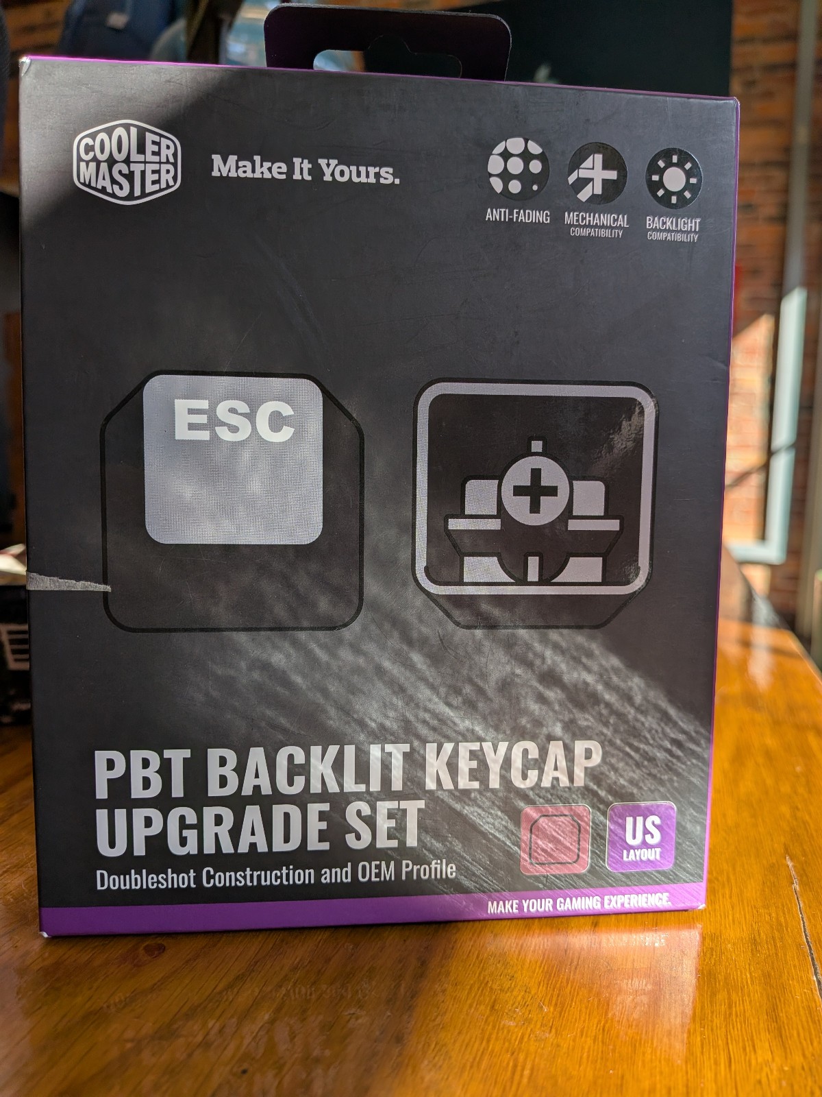 NEW Cooler Master Backlit PBT Keycap Upgrade Set - Full Set - Black And White