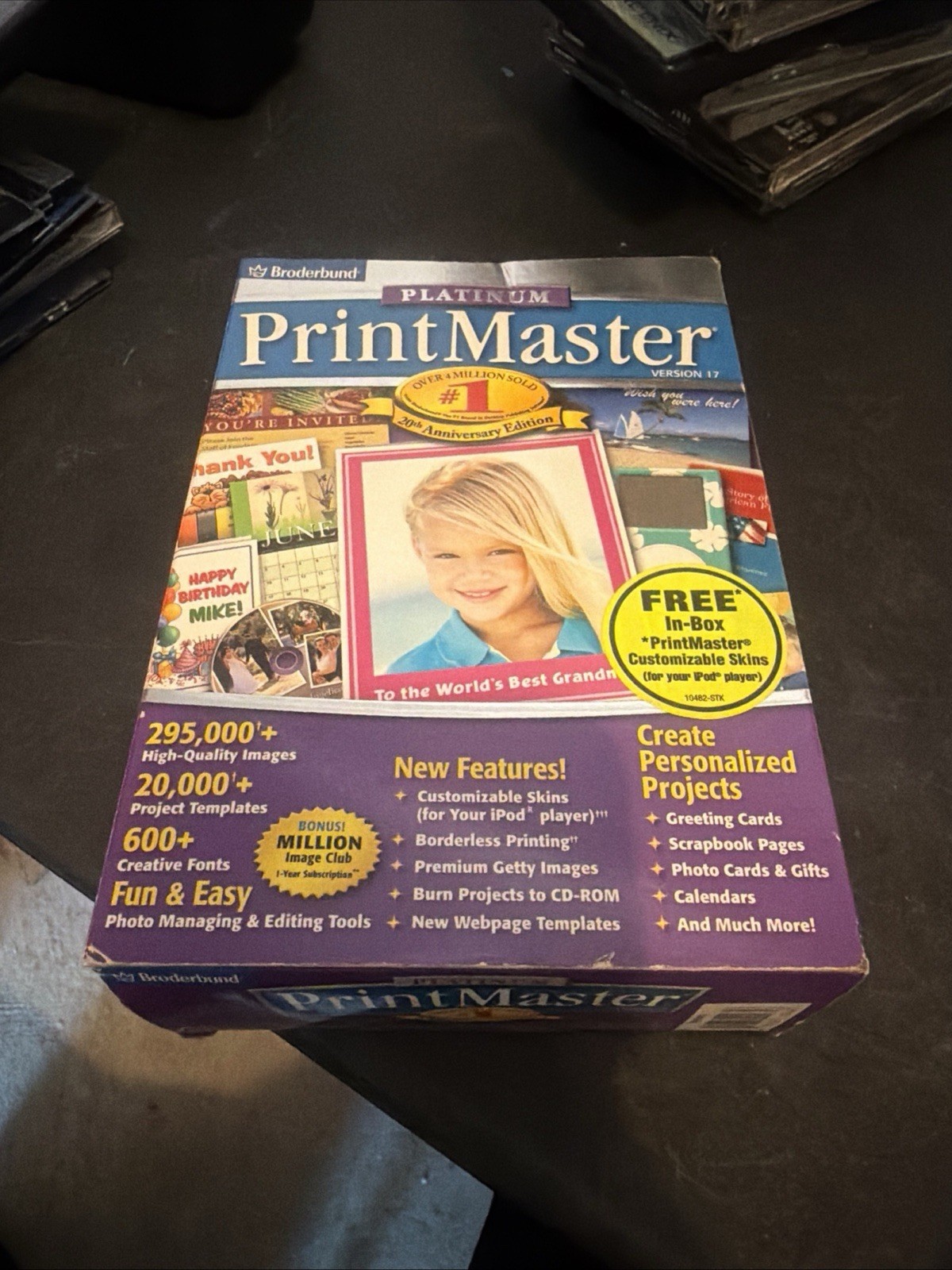 Broderbund Printmaster Platinum Version 17 Windows XP PC New Sealed HTF