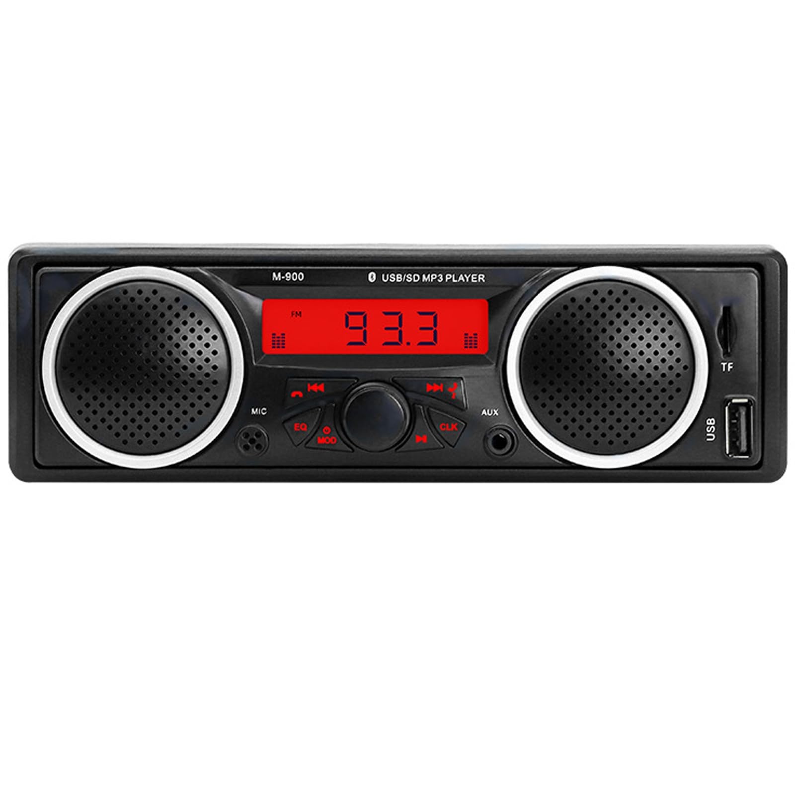 Single Din Car Stereo Bluetooth with Two Builtin Speakers 1224V Car Radio