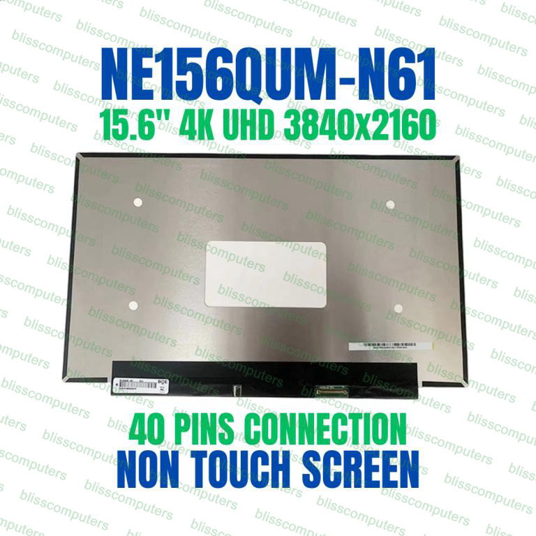 NE156QUM-N61 V5.0 15.6" computer LCM WLED eDP 40 Pin Laptop 3840x2160