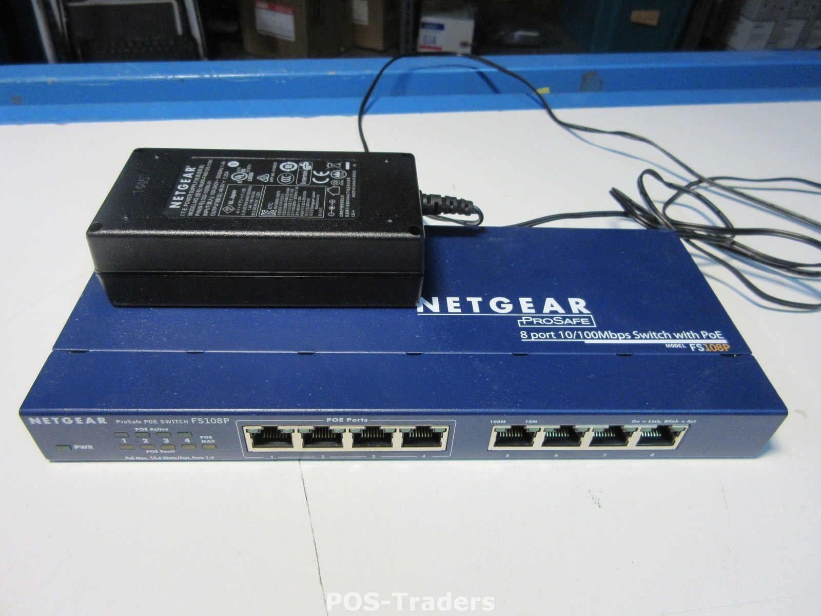 INCLUDING PSU NETGEAR FS108P 8-Port 10/100w/ 4-Port PoE EXTERNAL UNMANAGED