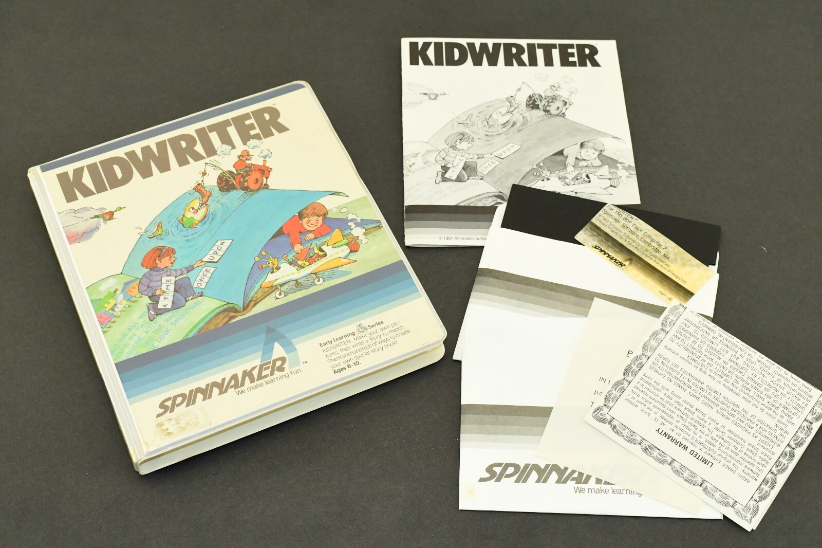 Vintage KIDWRITER TRS-80 Computer SPINNAKER Software Video Game Box/Manual 1984