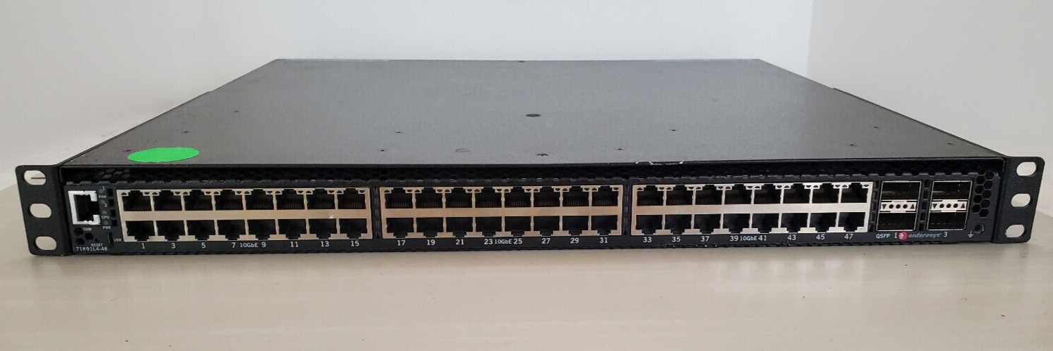 Enterasys 71K91L4-48 7100 Series 48-Port Network Switch w/Rack Ears RESET