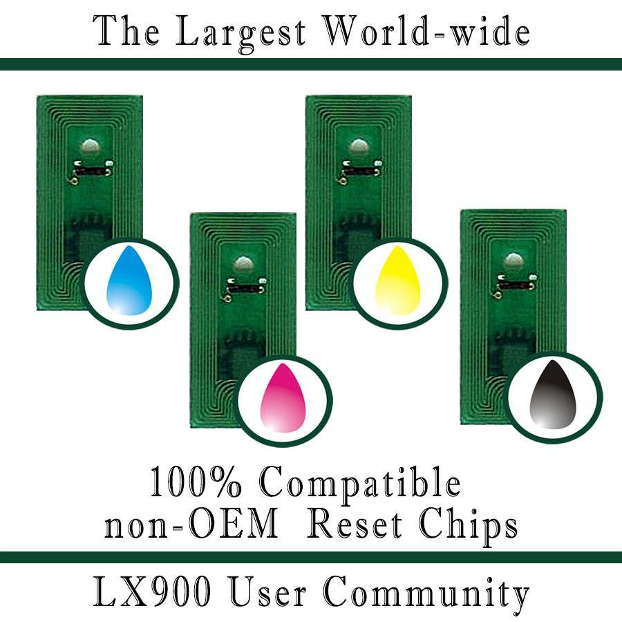 Ink Refill Chips (8 Chips - CMYK - 53428 Compatible) for Primera LX 900 series