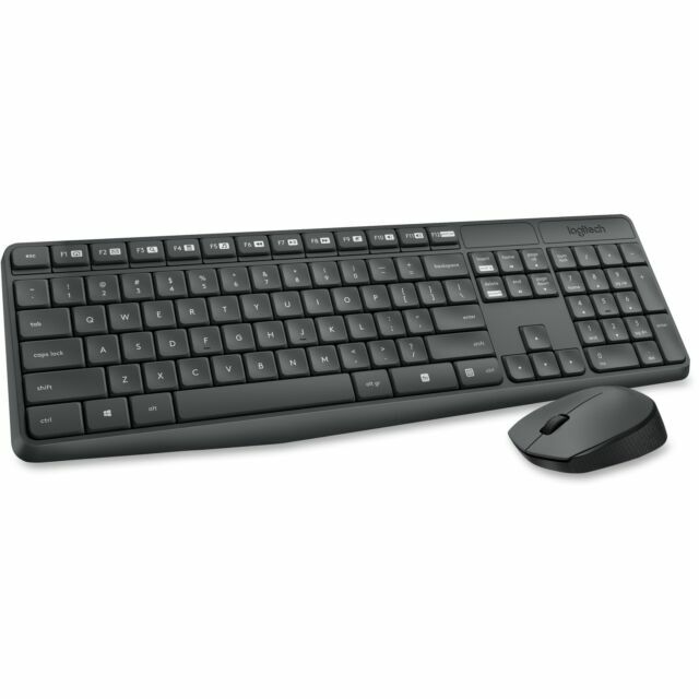 Logitech MK235 Wireless Combo K235 Keyboard & M220 Black PC Mouse w/ USB Adapter