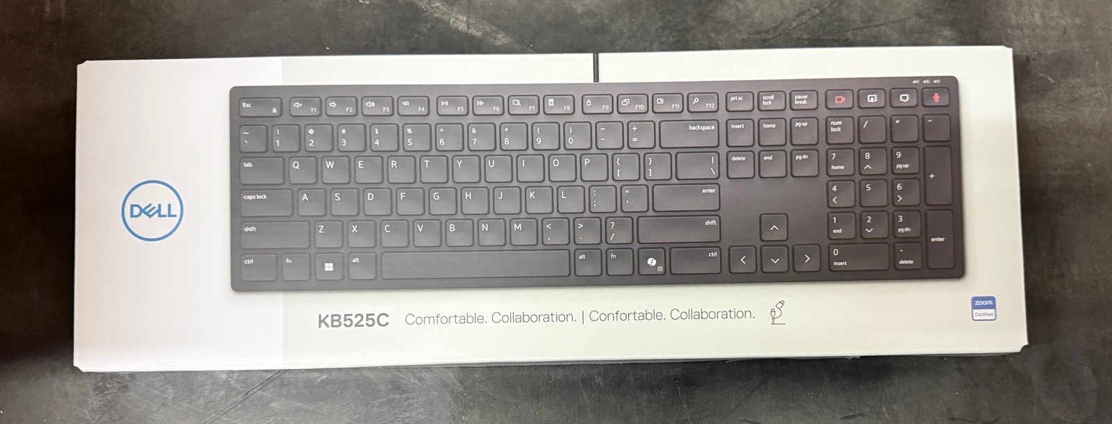 Dell KB525C-US-DAO Wired Collaboration Keyboard - KB525C - Black