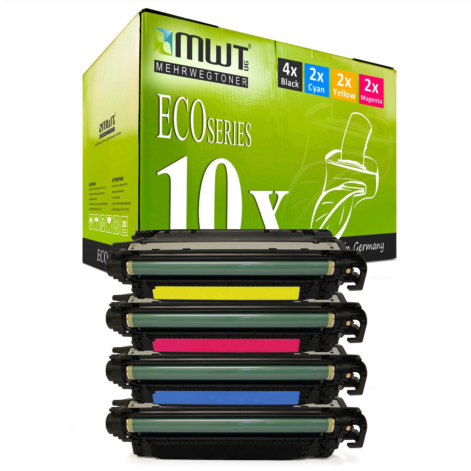10x MWT PRO+ Toner XXL Compatible HP Color LaserJet Enterprise M-553-n/x