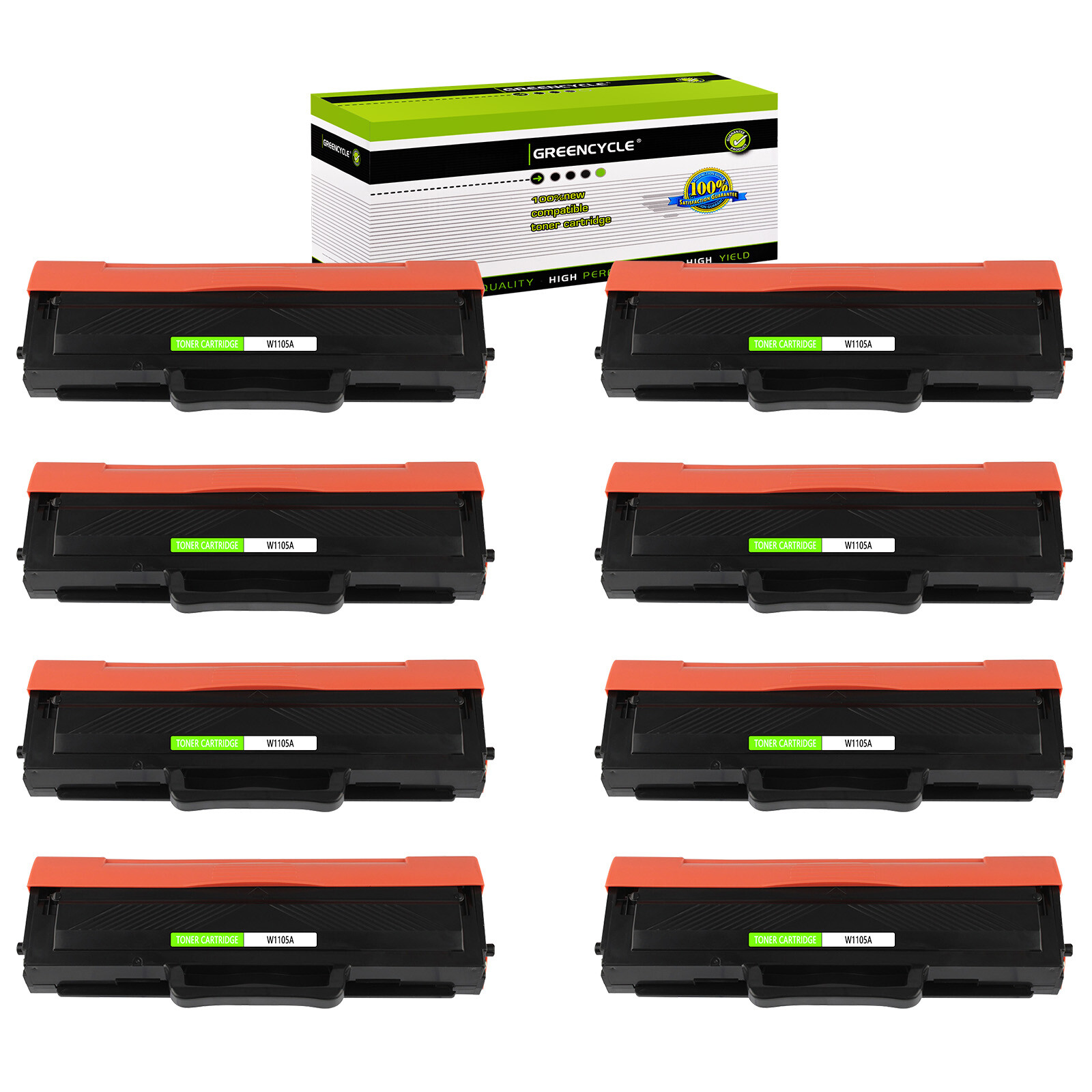 8PK W1105A BK Toner Fit for HP 105A LaserJet MFP 135a 135w 137fnw 107a 107r 107w