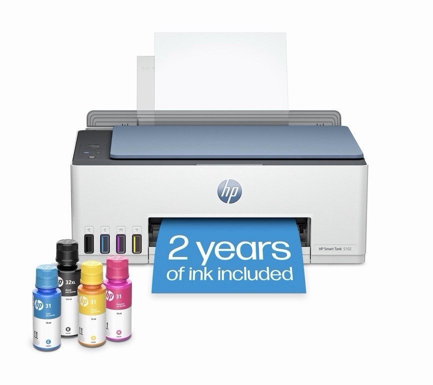 HP Smart Tank 5102 Wireless All-in-One Cartilage Free Ink Tank Printer