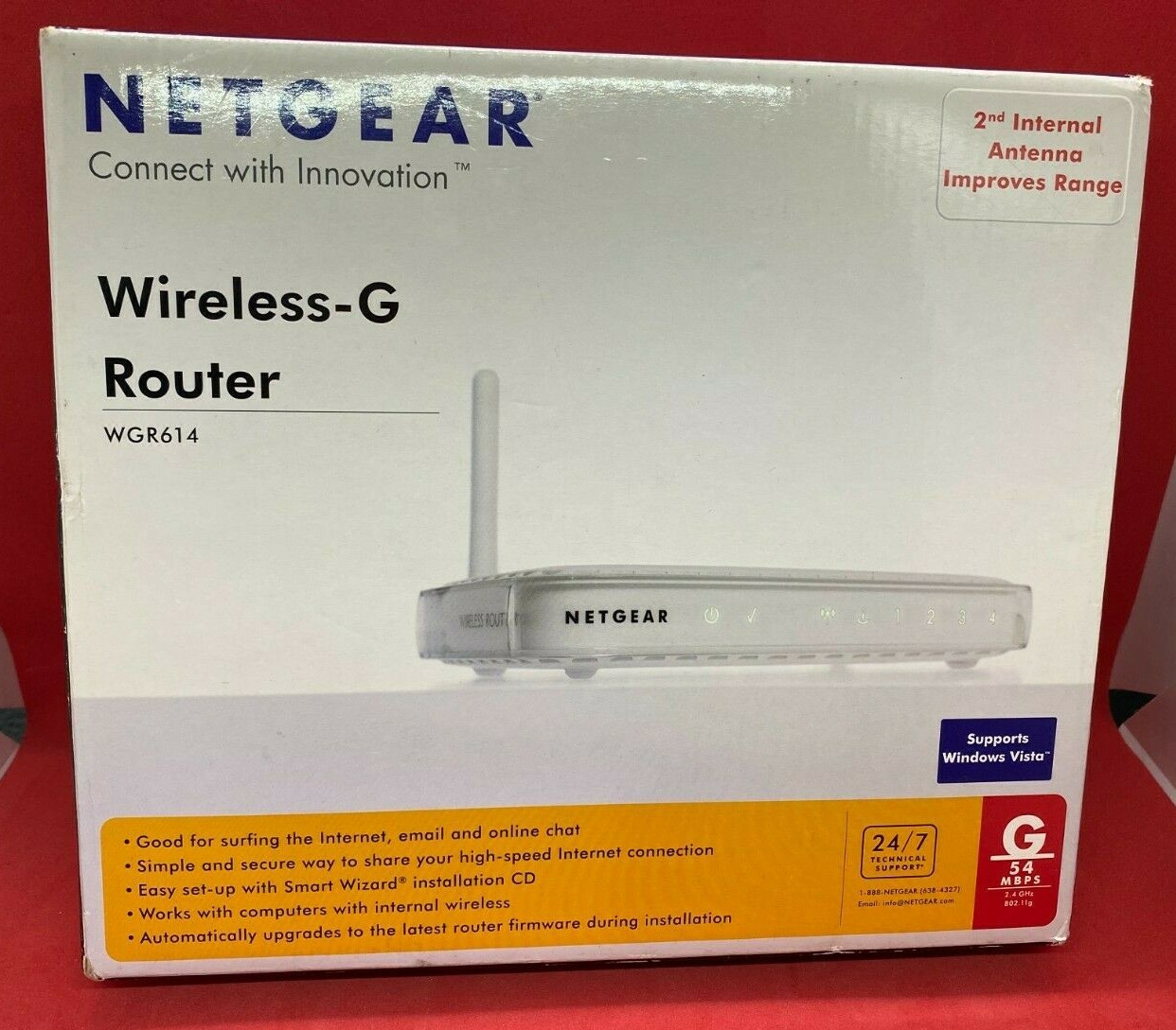 NETGEAR Wireless  G Router WGR614 - 54 MBPS 2.4 GHz / New 