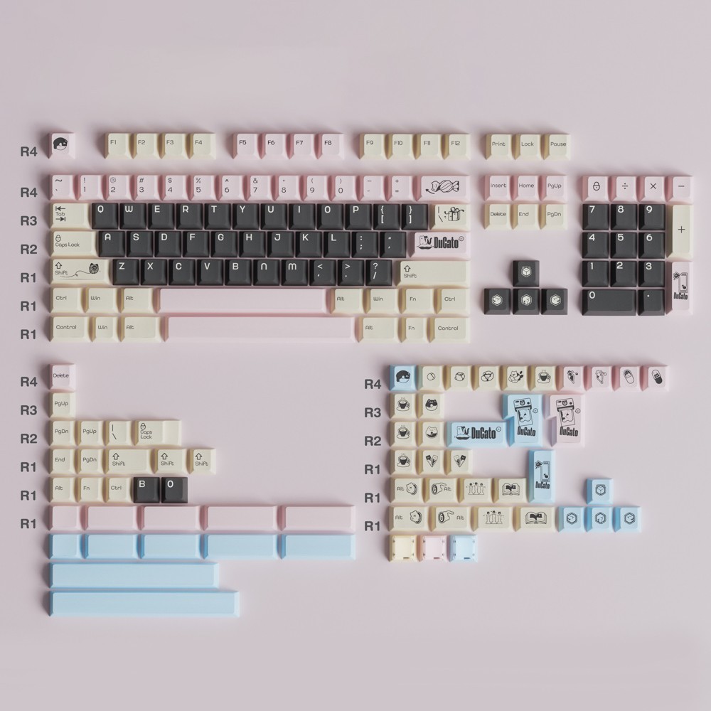 Keybyelab Meowdou Keycaps(175Keys,Cherry Profile,PBT)