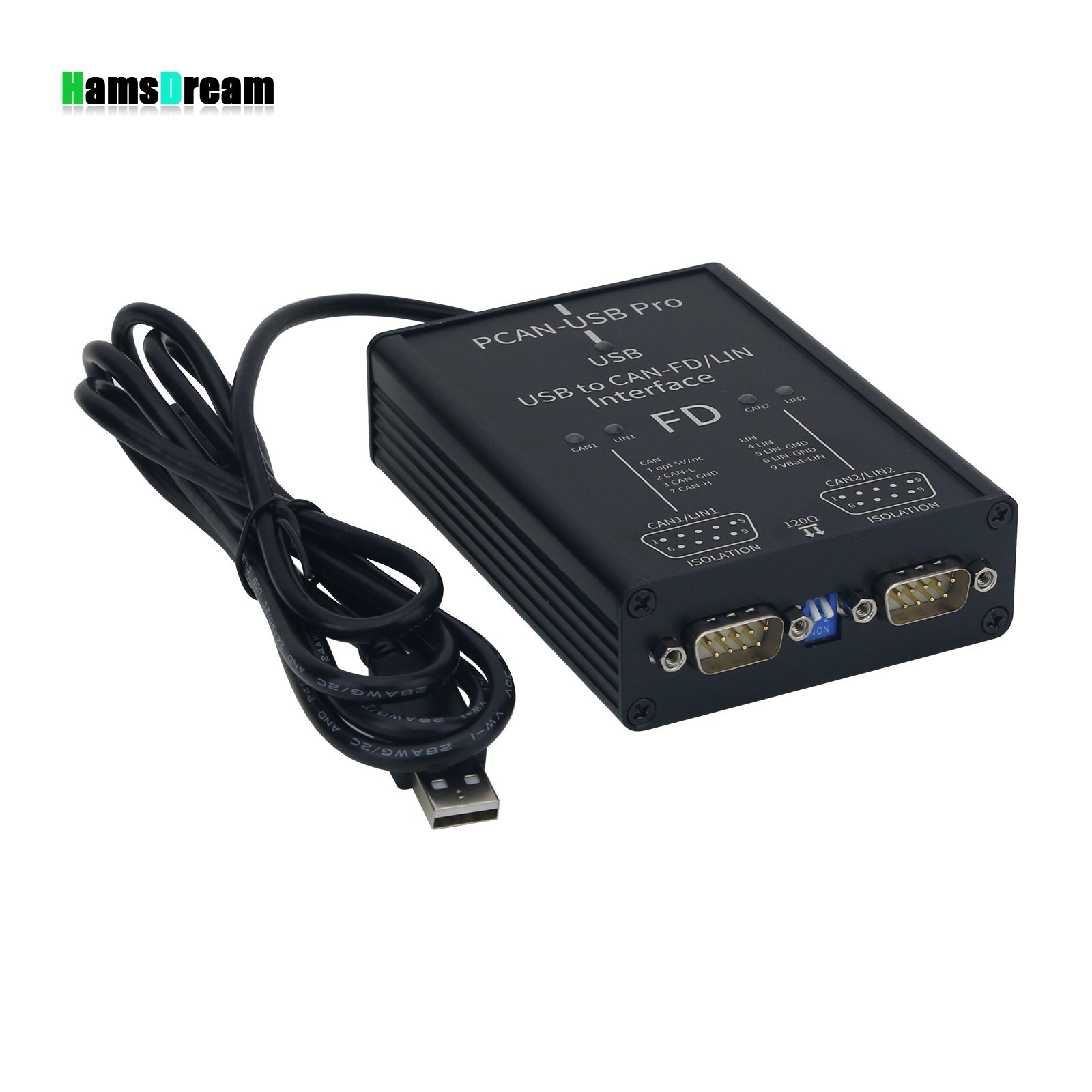 PCAN-USB Pro PCAN FD Pro 2-Channel 12Mbit/s USB to CAN-FD/LIN Adapter IPEH-00406