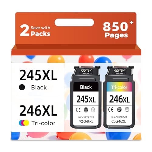 245XL 246XL Ink Cartridge Compatible for Canon 245 246 XL Black Color Ink