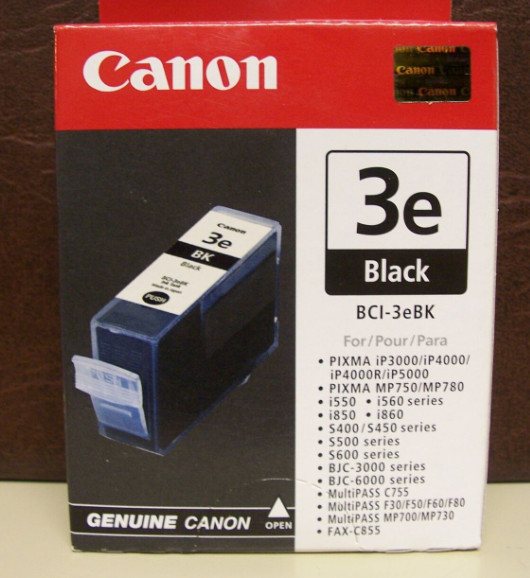 Canon BCI-3e BCI-3ebk BK Black Ink GENUINE NEW