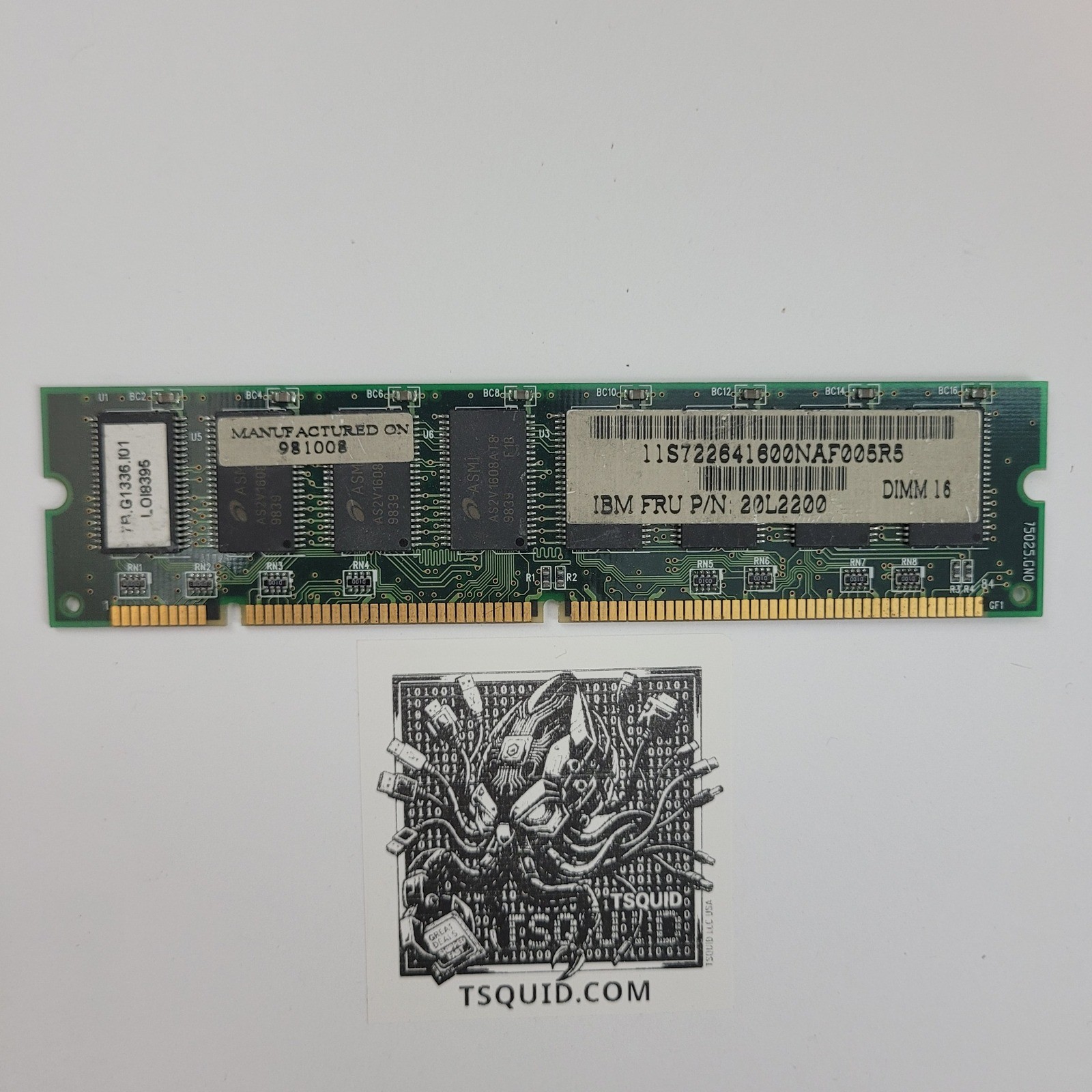 IBM RAM 20L2200 16MB SDRAM 168-Pin DIMM Desktop Vtg Memory 11S722641600NAF005R5