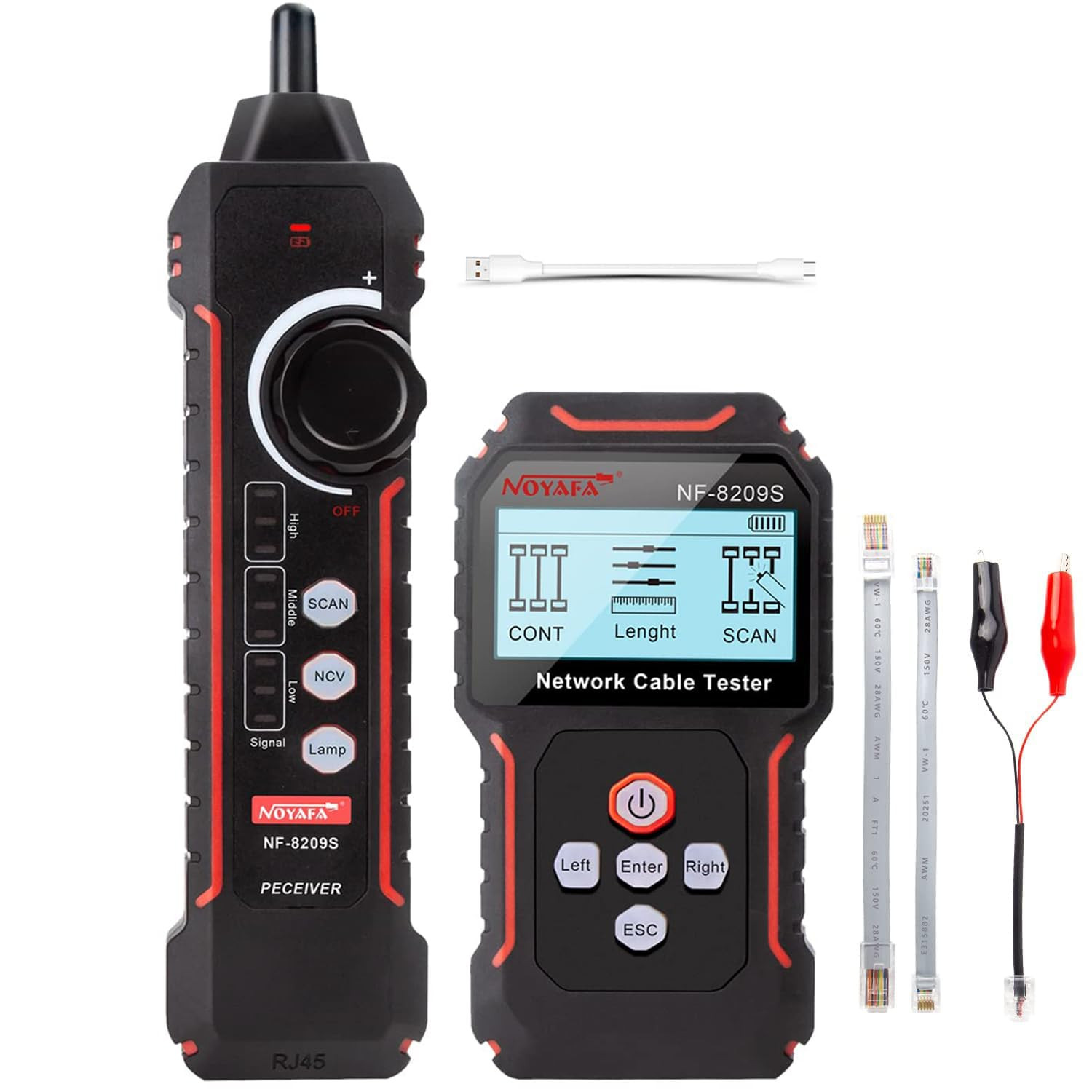 NF‑8209S Network Cable Tester – Upgrade Ethernet Cable Tester with Poe Detection