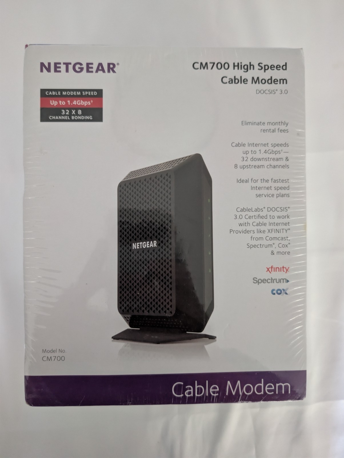 NETGEAR CM700 Cable Modem DOCSIS 3.0 32x8 1.4Gbps Xfinity Spectrum Cox New