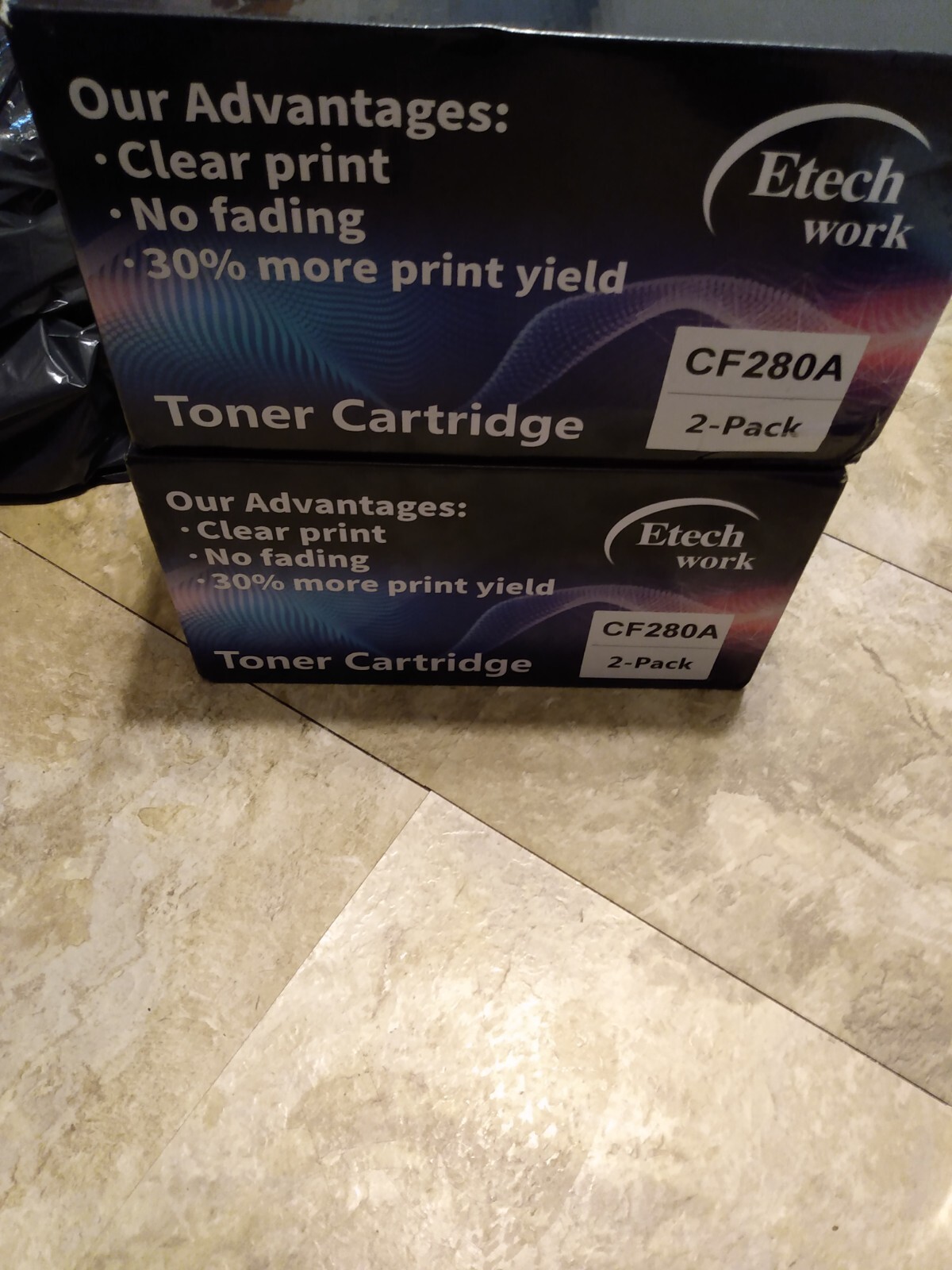 2  Etech Toner  CF280A  2 pack user for lazer printer pro 400 m 401/m425