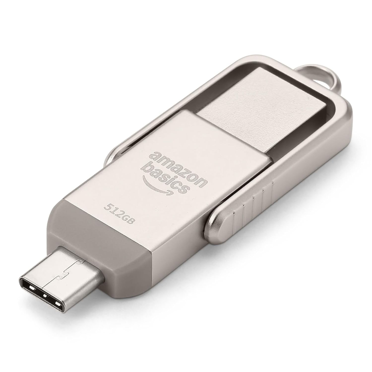 Amazon Basics 512GB USB Flash Drive, Thumb Drive Memory Stick with USB C and USB