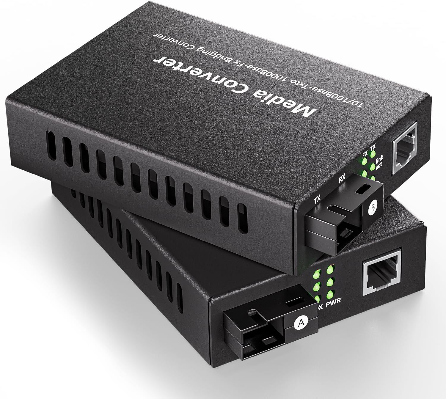 A Pair Single Mode Bidi Fiber to Ethernet Media Converter SMF Single SC Fiber...