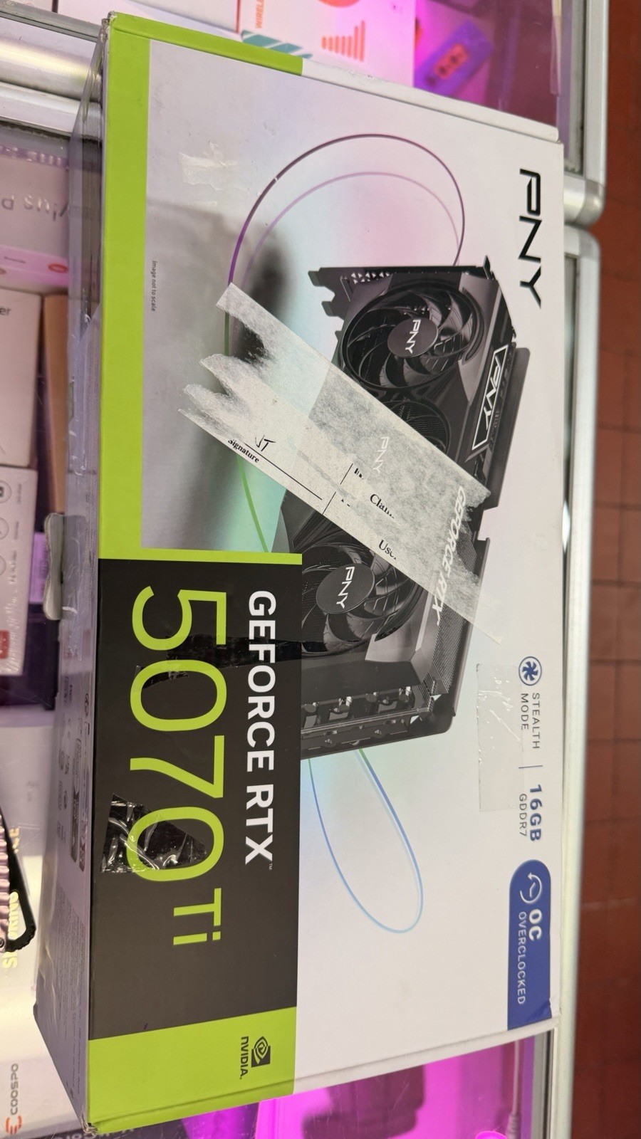PNY NVIDIA GeForce RTX 5070 Ti  Triple Fan Graphics Card 16GB GDDR7 open box