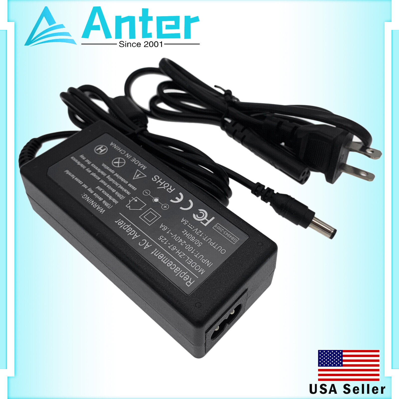 AC Adapter For QNIX QX2710 EVOLUTION II 27" LED Monitor Power Supply Cord 12V 5A