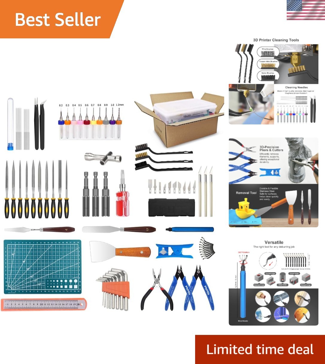 82 Pcs 3D Printer Tool Kit with Case, 3D Printing Tools with Accessories of D...
