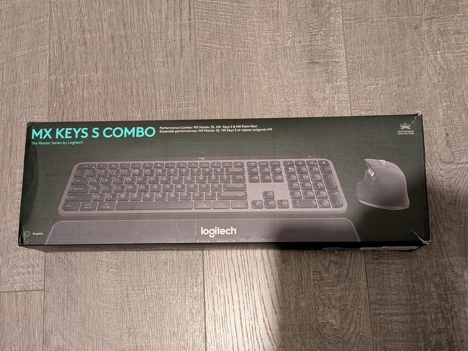OPEN BOX Logitech Masters MX Keys S Combo Wireless Keyboard/Mouse/Palm Rest