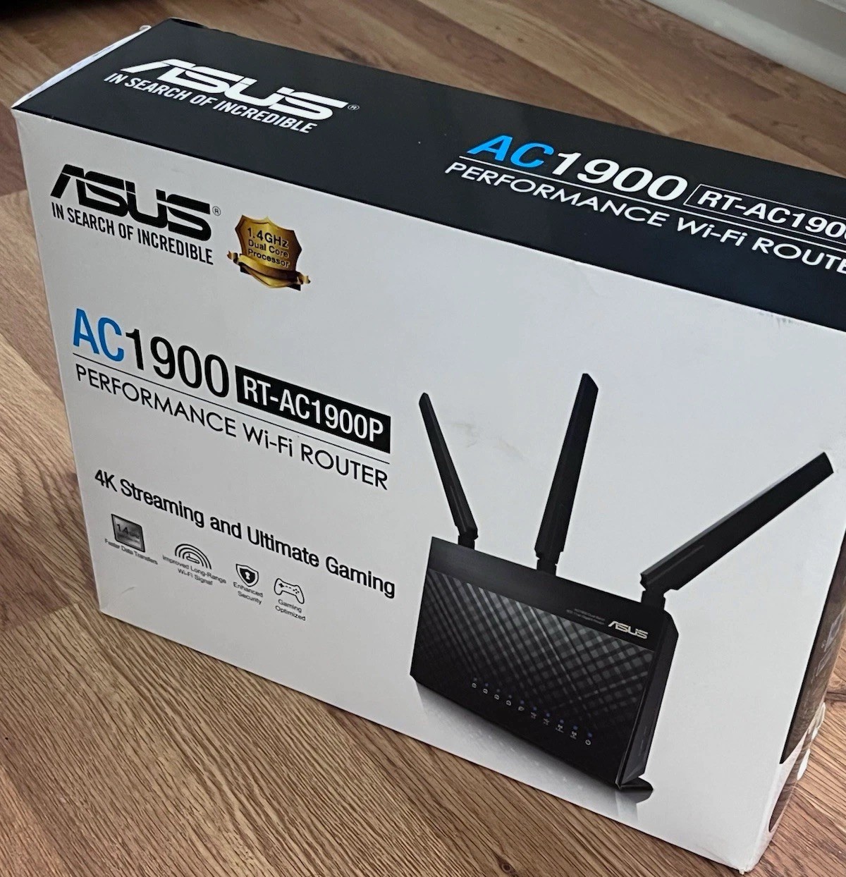 ASUS RT-AC1900P AC1900 Dual-Band Wi-Fi Router, 4-Port Gigabit, USB