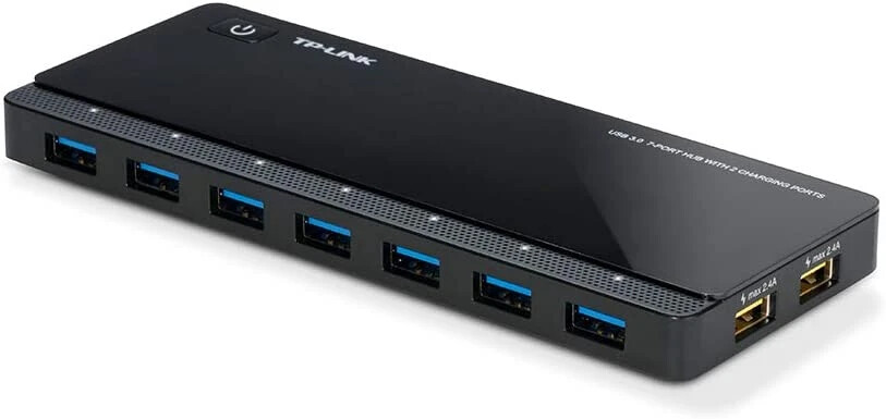 TP-Link UH720 7+2 Port USB 3.0 Slim Hub with 2x2.4A Charging Ports inc Power Adapter