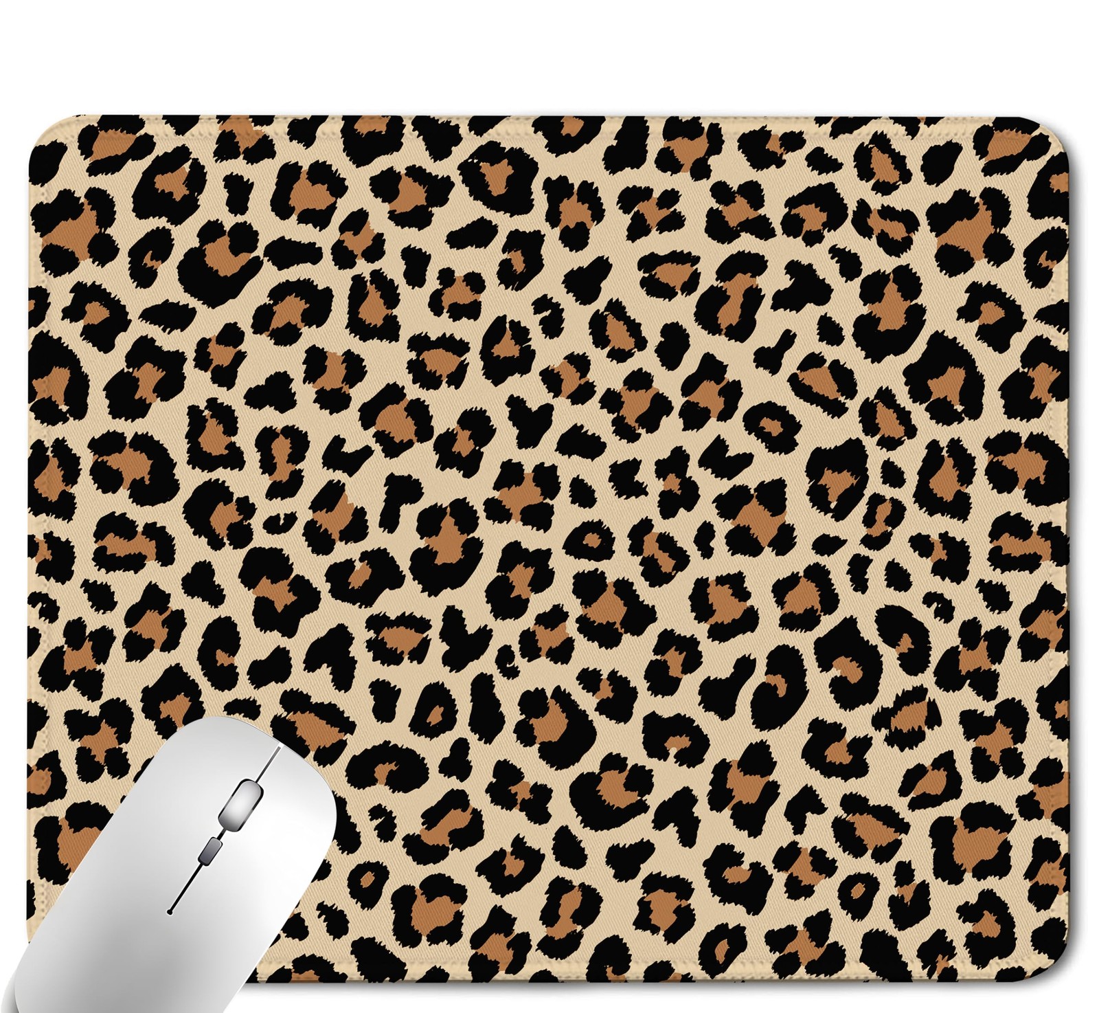 Preppy Leopard Mouse Pad, Retro Trendy Cheetah Mousepad for Desk Home Dorm Co...
