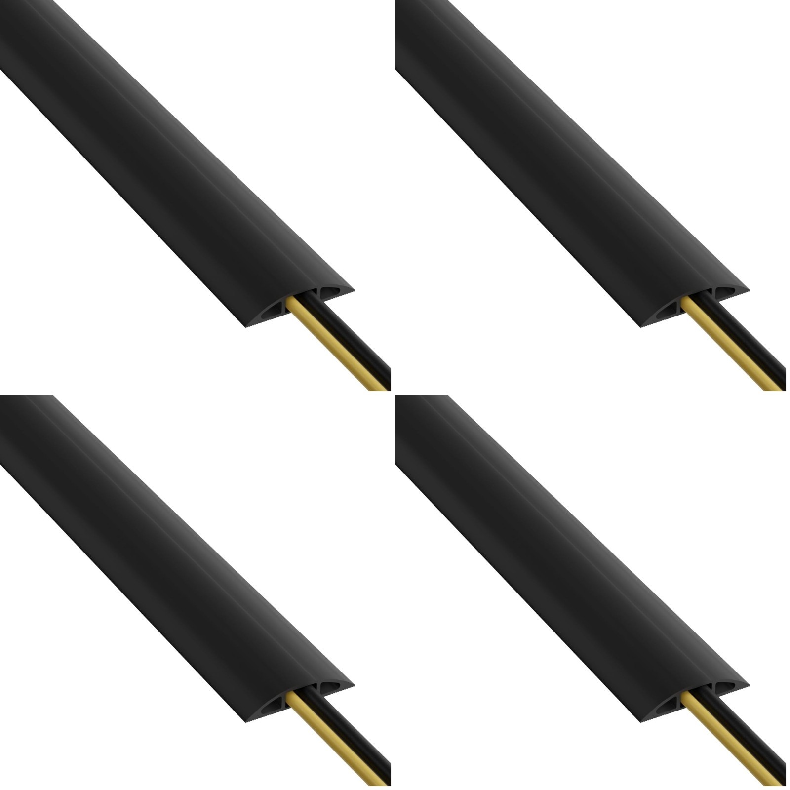 6ft Floor Cord Cover - Heavy Duty Cable Protector, Hide Extension Cords, Prevent