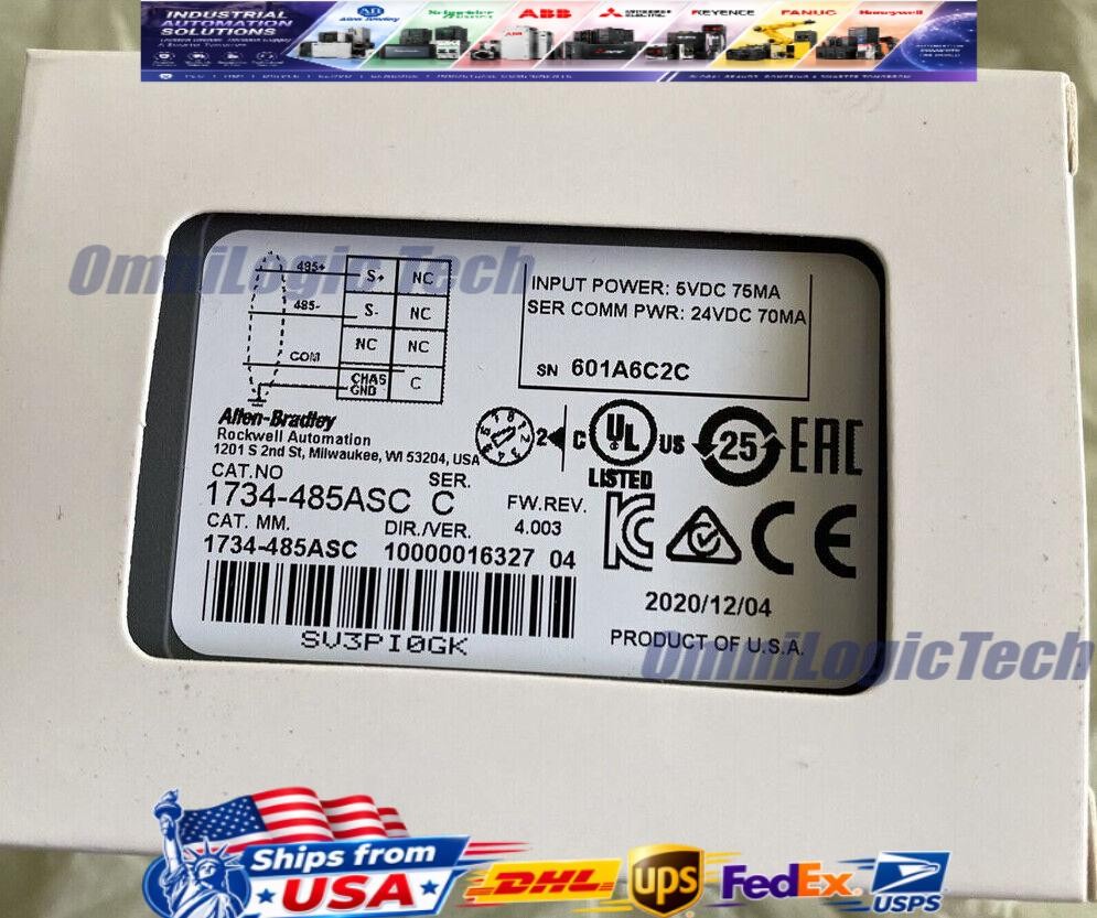AB 1734-485ASC Series C Point I0 RS4 85 Comm Module 1734-485ASC NEW Spot Goods