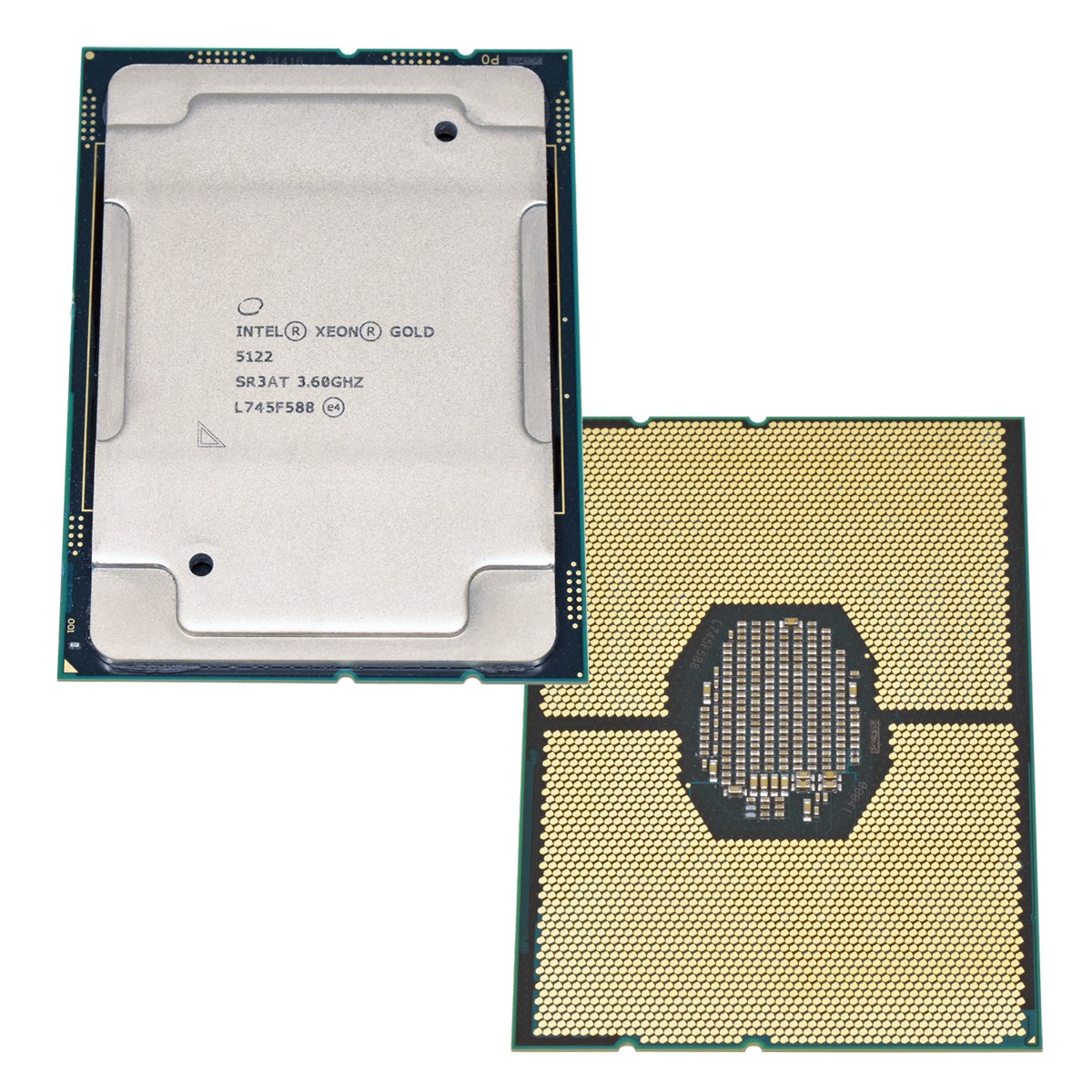 2x Intel Xeon Gold 5122 CPU Processor 3.60 GHz 4-Core 16.5 MB SR3AT LGA3647