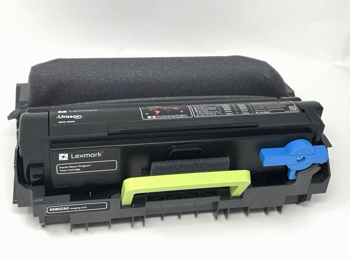 Lexmark 55B0ZA0 Imaging Unit & 55B0XA0 Toner for MX331adn Laser Printer