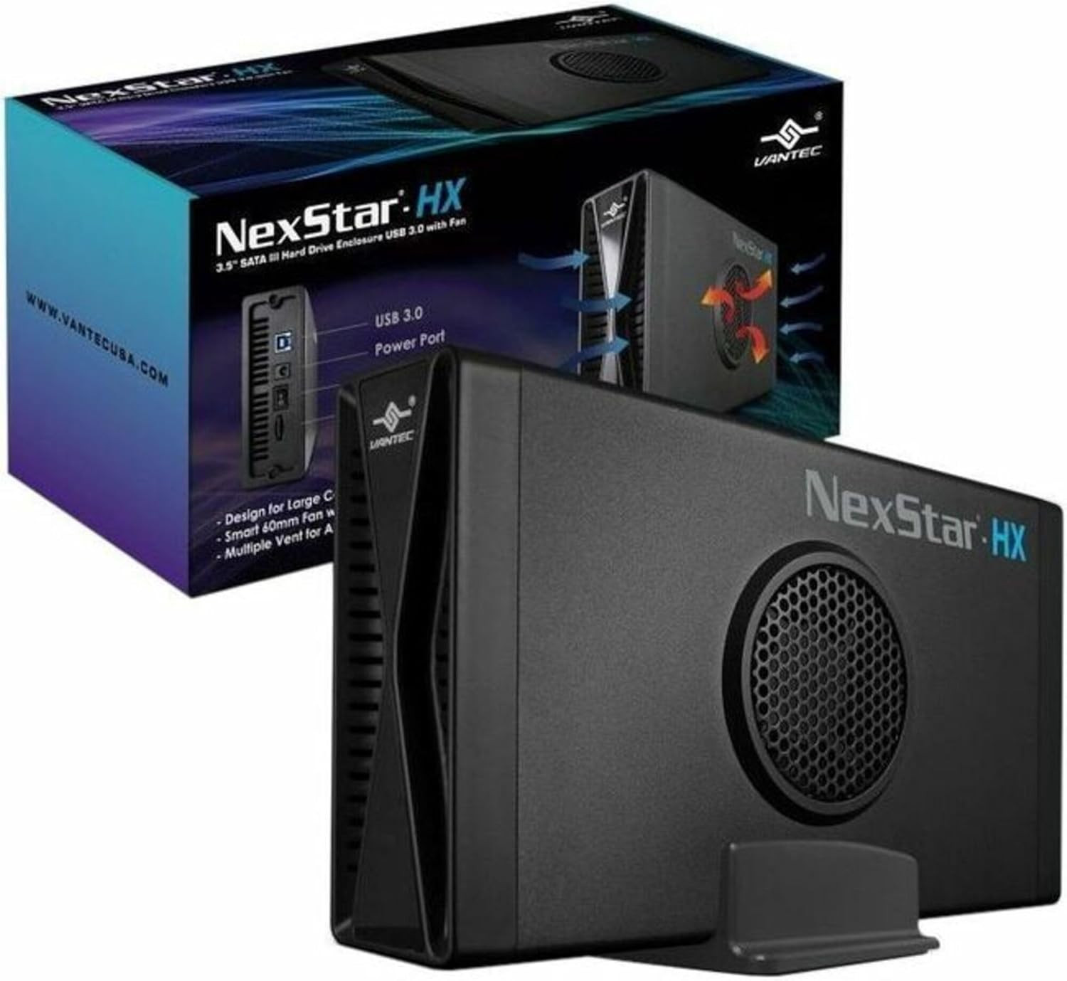 Nexstar HX 3.5" SATA III Hard Drive Enclosure USB 3.0 with Fan