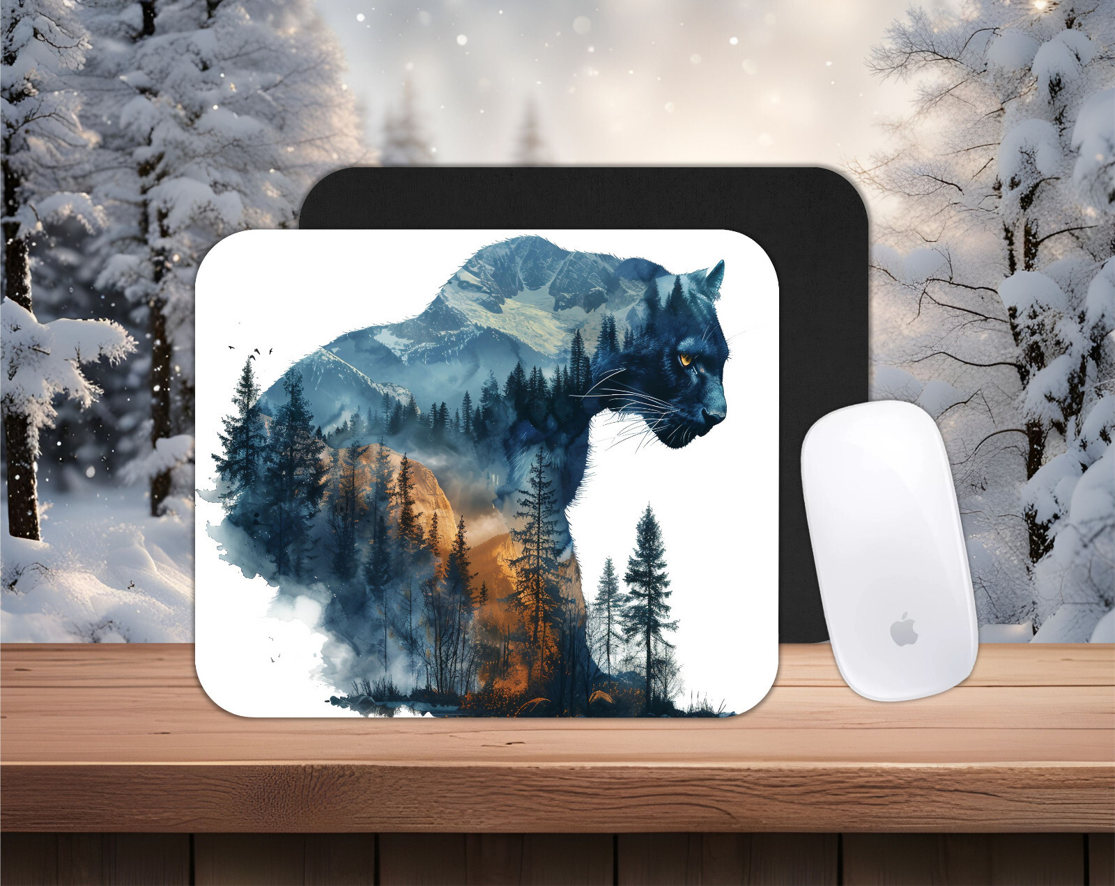 Black Panther theme PC/laptop Mouse Pad, CHOICE, , gifts, wildlife