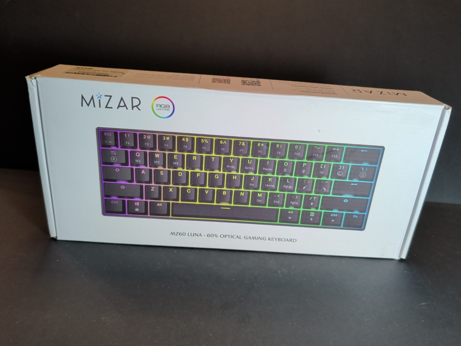 Mizar MZ60 LUNA Mechanical Gaming Keyboard | 60% Keyboard 62 Key ISO Optical 