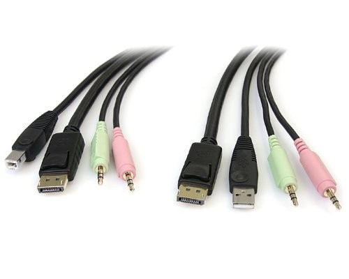 Startech IT DP4N1USB6 6ft 4-in-1 KVM Switch Cable