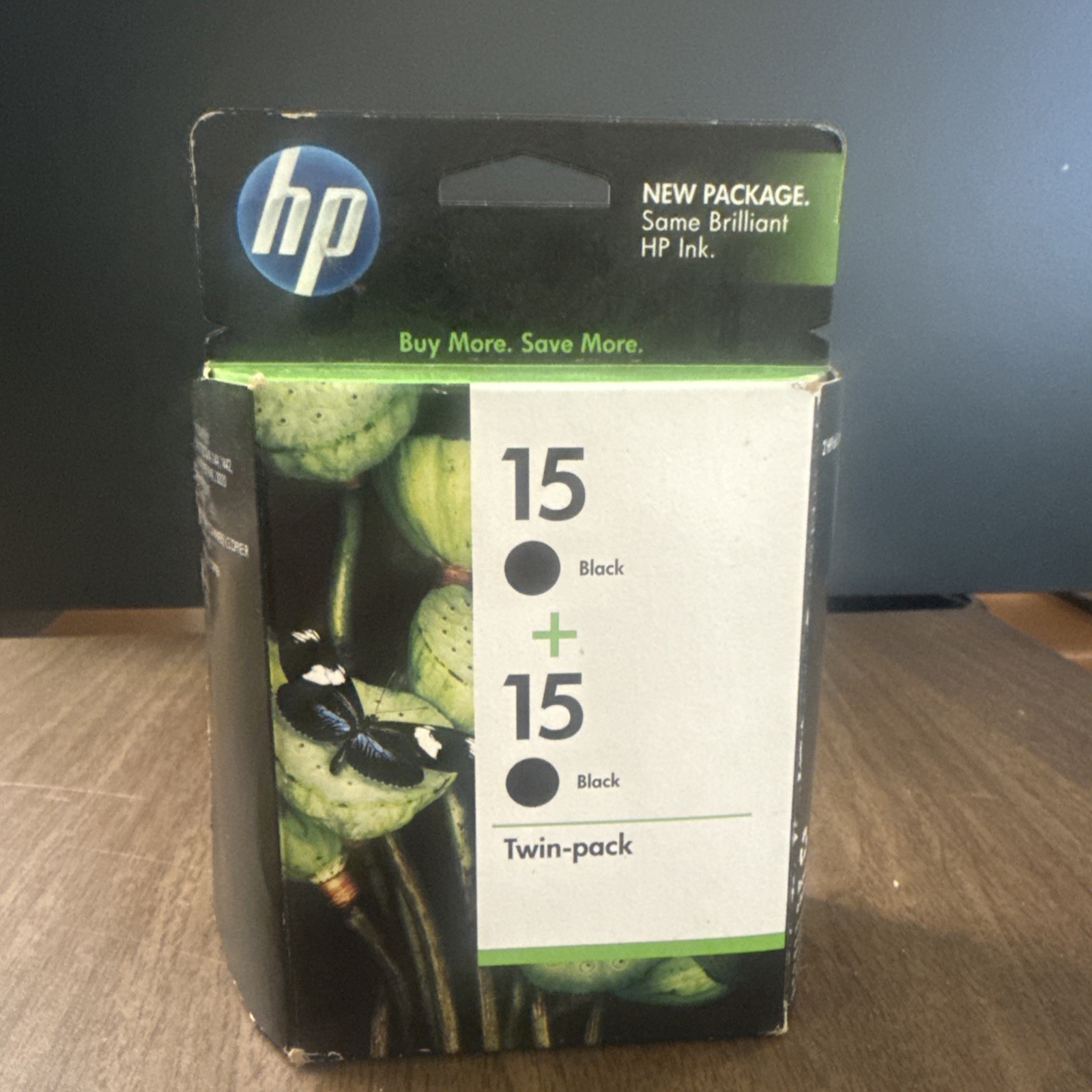 HP 15 Black Ink Cartridge Twin Pack Genuine Unopened Expired 11/2011