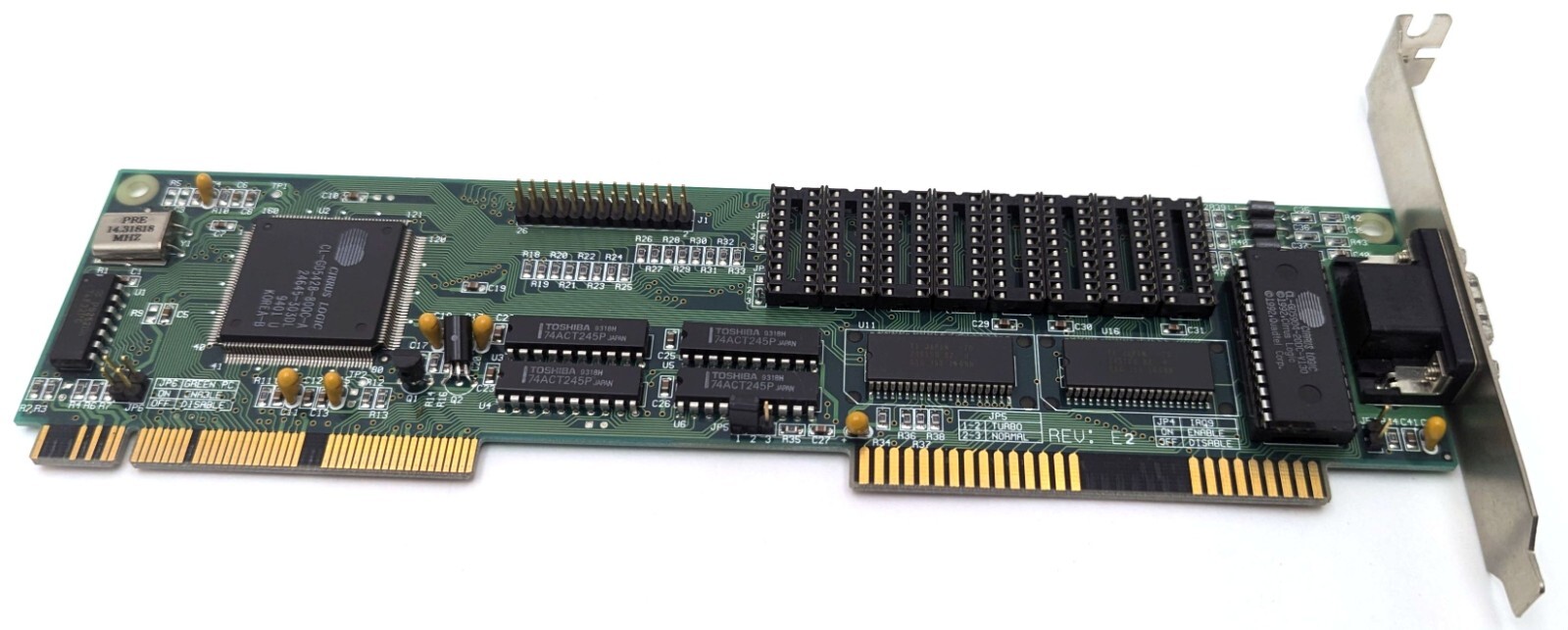 Cirrus Logic GP3000 Rev.E2 GD5428 VGA Video Card VESA Local Bus DOS Retro Gaming
