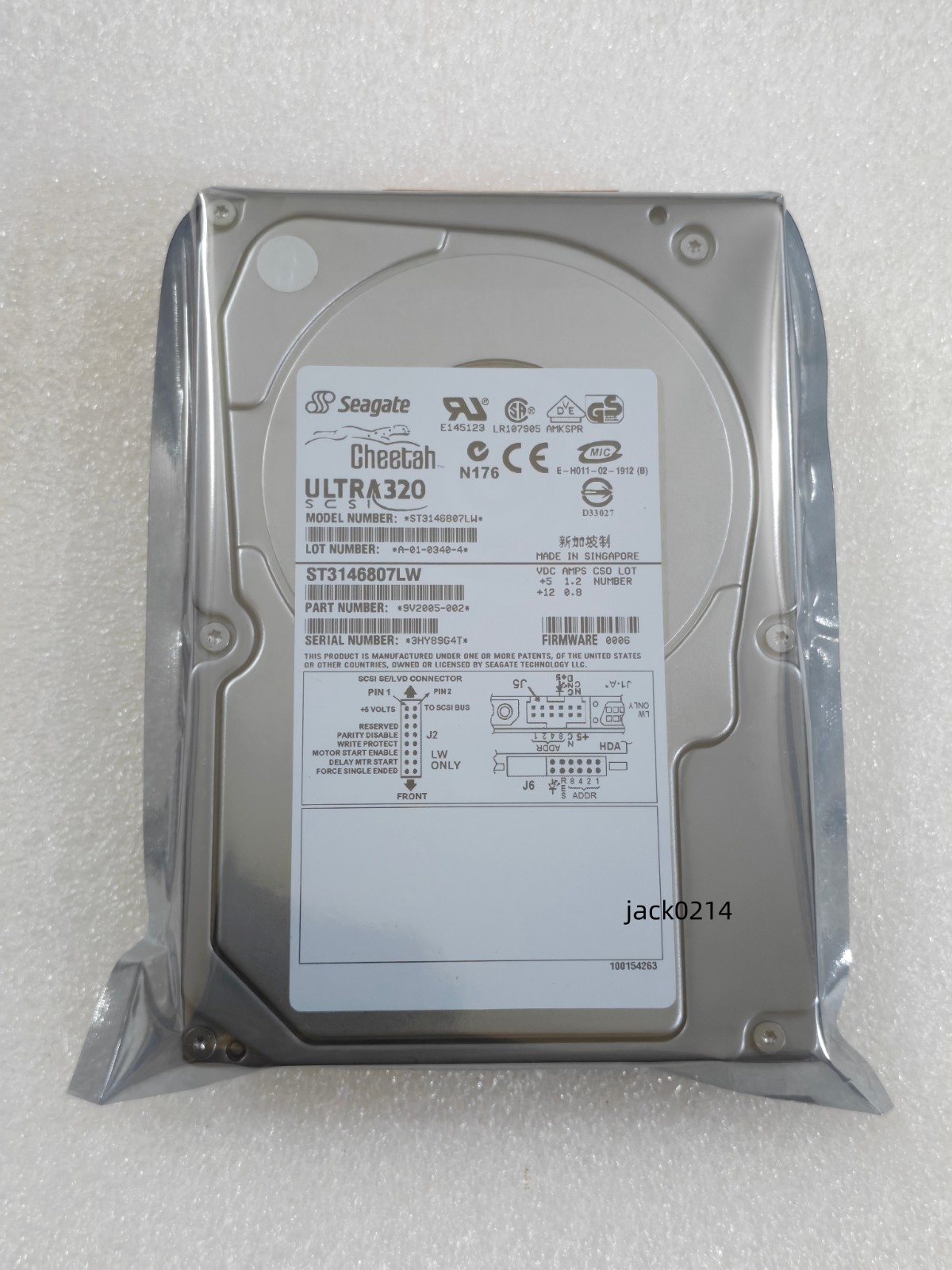 Seagate ST3146807LW 147GB 10000 RPM 3.5" 68-Pin Ultra320 SCSI Hard Drive