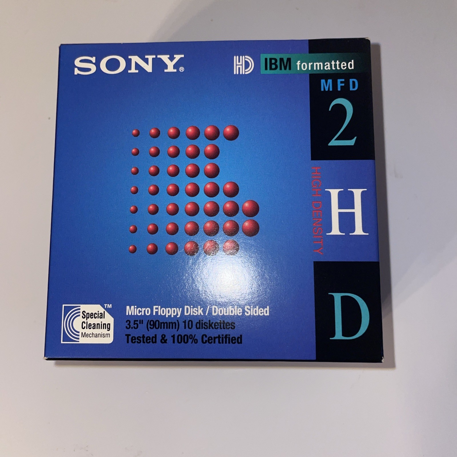 10 Pack Sony 3.5" Floppy Disks 10MFD-2HD CF IBM Formatted ** Multiple Quantities