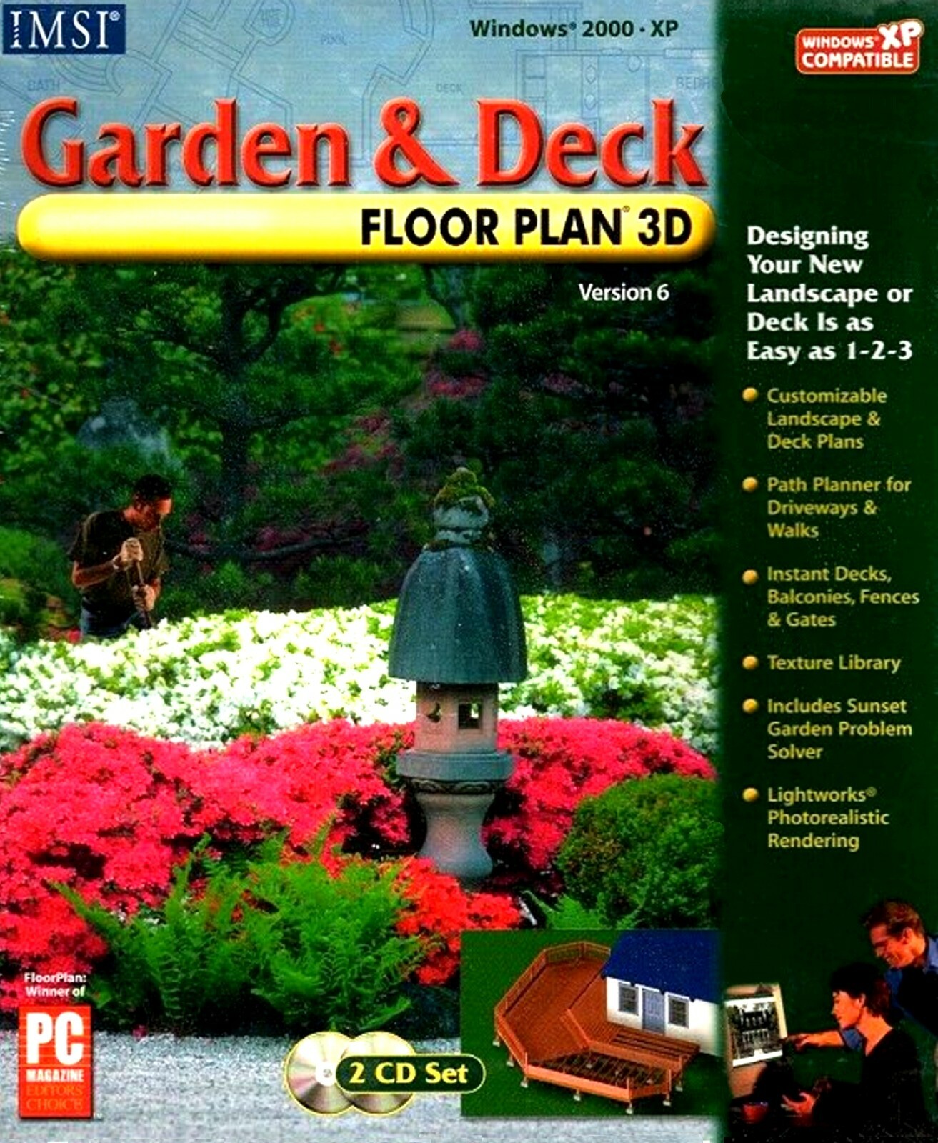 GARDEN & DECK by IMSI  FLOOR PLAN 3D.NEW RETAIL BOX FROM OLD STOCK FAST SHIPPING